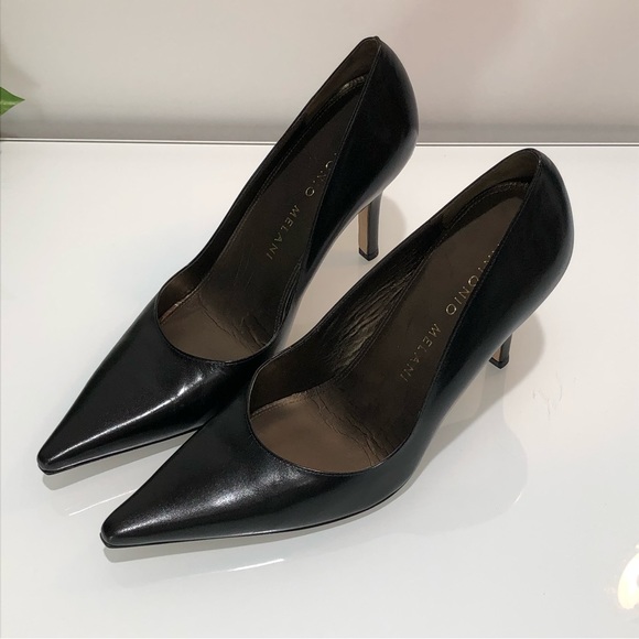 Gianni Bini Leather Black Heels - Picture 9 of 16